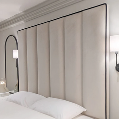 Ritz Luxury Tall Panelled Bed With Contrast Piping